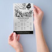 マッサージセラピーヒーリングハンズエネルギースパ価格リスト チラシ (ハンドル)