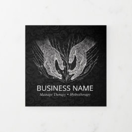 マッサージセラピーヒーリングハンズエネルギースパ3折 三つ折りカード