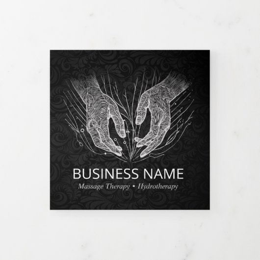 マッサージセラピーヒーリングハンズエネルギースパ3折 三つ折りカード (カバー)