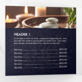 マッサージセラピーヒーリングハンズエネルギースパ3折 三つ折りカード (内部最初)