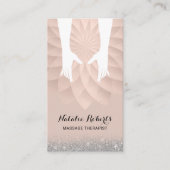 マッサージセラピーヒーリングハンズジオメトリックスパイラルスパ 名刺 (正面)