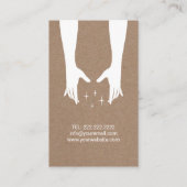 マッサージセラピーヒーリングハンズスパ素朴クラフト 名刺 (裏面)