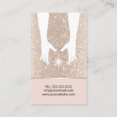 マッサージセラピーヒーリングハンズスパ金ゴールドグリッター 名刺 (裏面)