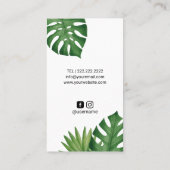 マッサージセラピーヒーリングハンズトロピカル葉スパ 名刺 (裏面)