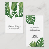 マッサージセラピーヒーリングハンズトロピカル葉スパ 名刺 (正面/裏面)