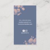 マッサージセラピーヒーリングハンズブルーピンクグリーン 名刺 (裏面)