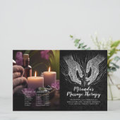 マッサージセラピーヒーリングハンズプライスバイフォールドフライヤー (スタンド正面)