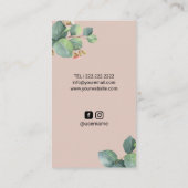 マッサージセラピーヒーリングハンズボタニカルスパ 名刺 (裏面)