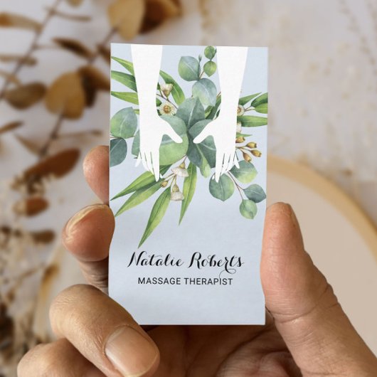 マッサージセラピーヒーリングハンズボタニカルヘルススパ 名刺