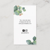 マッサージセラピーヒーリングハンズボタニカル自然スパ 名刺 (裏面)