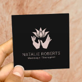 マッサージセラピーヒーリングハンズ&ロータスフラワースパ スクエア名刺