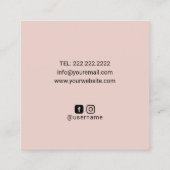 マッサージセラピーヒーリングハンズ&ロータスフラワースパ スクエア名刺 (裏面)