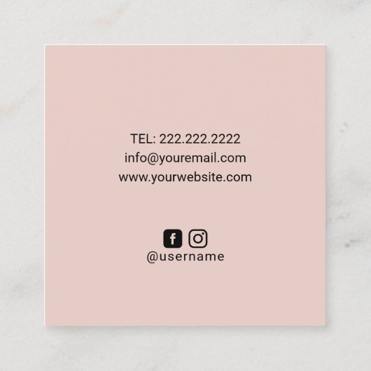 マッサージセラピーヒーリングハンズ&ロータスフラワースパ スクエア名刺 (裏面)