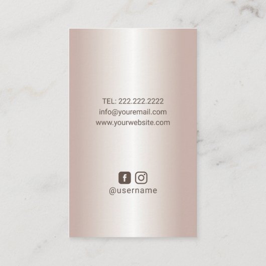 マッサージセラピーヒーリングハンドスパバラ金ゴールド 名刺 (裏面)