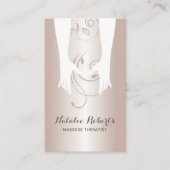 マッサージセラピーヒーリングハンドスパバラ金ゴールド 名刺 (正面)