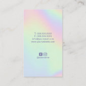 マッサージセラピーヒーリングハンドスパホログラフィック 名刺 (裏面)