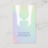 マッサージセラピーヒーリングハンドスパホログラフィック 名刺 (裏面)