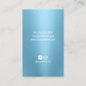 マッサージセラピーヒーリングハンドスパモダンブルー 名刺 (裏面)