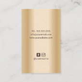マッサージセラピーヒーリングハンドスパモダン金ゴールド 名刺 (裏面)