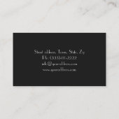 マッサージセラピーブラックヒーリングストーンビジネスカード 名刺 (裏面)