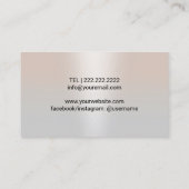 マッサージセラピーブルーロータスモダンシルバーサロン 名刺 (裏面)