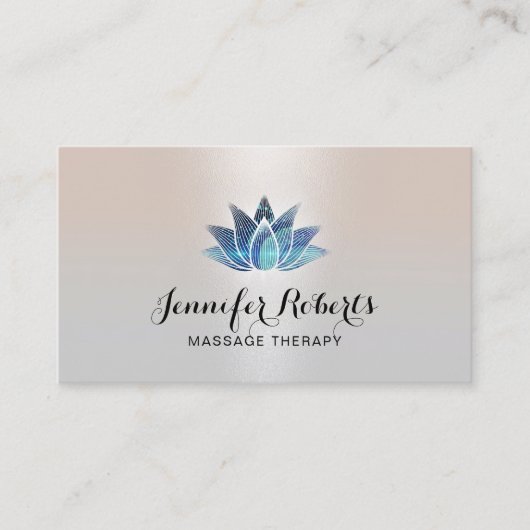 マッサージセラピーブルーロータスモダンシルバーサロン 名刺 (正面)