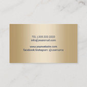 マッサージセラピーブルーロータスモダン金ゴールドサロン 名刺 (裏面)