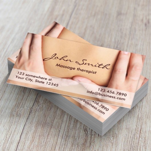 マッサージセラピープロフェッショナルセラピストアポイントメント 予約カード