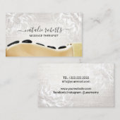 マッサージセラピーホットストーンボディワークヴィンテージフローラ 名刺 (正面/裏面)