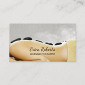 マッサージセラピーホットストーン美しいスパサロン 名刺 (正面)