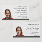 マッサージセラピーポートレート名札 名刺 (正面/裏面)