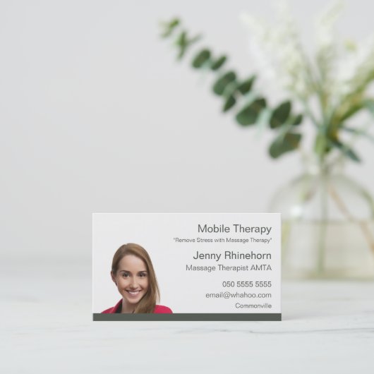 マッサージセラピーポートレート名札 名刺 (スタンド正面)