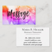*~*マッサージセラピーマッサージセラピスト水彩 名刺 (正面/裏面)
