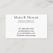 *~*マッサージセラピーマッサージセラピスト水彩 名刺 (裏面)