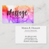 *~*マッサージセラピーマッサージセラピスト水彩 名刺 (正面/裏面)
