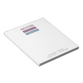 マッサージセラピーモダンストライプラベルライン ノートパッド (アングル)