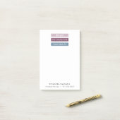 マッサージセラピーモダンストライプラベルライン ポストイット (デスク上)