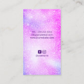 マッサージセラピーモダンレインボーグリッターバタフライ 名刺 (裏面)