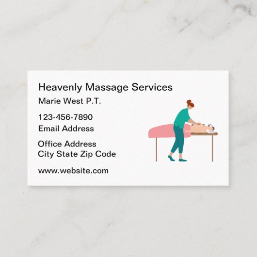 マッサージセラピーモダン名刺 名刺 (正面)