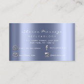 マッサージセラピーリフレクソロジーシルバーグレーブルースパーク 名刺 (裏面)