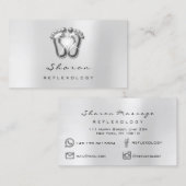 マッサージセラピーリフレクソロジーセラピストシルバースパーク 名刺 (正面/裏面)