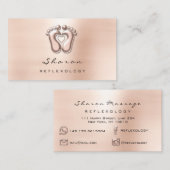 マッサージセラピーリフレクソロジーセラピストソーシャルスキン 名刺 (正面/裏面)