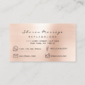 マッサージセラピーリフレクソロジーセラピストソーシャルスキン 名刺 (裏面)