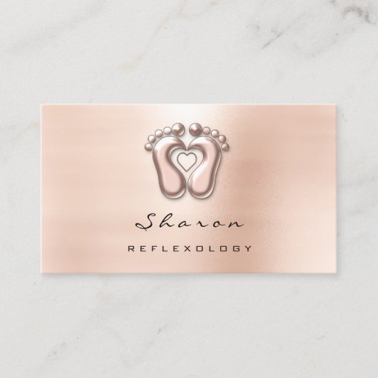 マッサージセラピーリフレクソロジーセラピストソーシャルスキン 名刺 (正面)