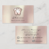 マッサージセラピーリフレクソロジーセラピストソーシャルバラ 名刺 (正面/裏面)