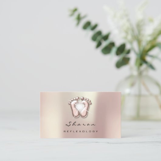 マッサージセラピーリフレクソロジーセラピストソーシャルバラ 名刺 (スタンド正面)