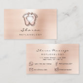 マッサージセラピーリフレクソロジーセラピストソーシャルバラ 名刺 (正面/裏面)