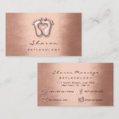 マッサージセラピーリフレクソロジーセラピスト銅バラ 名刺 (正面/裏面)