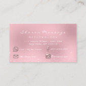 マッサージセラピーリフレクソロジーセラピーピンクスパーキー 名刺 (裏面)