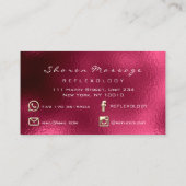 マッサージセラピーリフレクソロジーセラピー金ゴールドブルゴーニュ 名刺 (裏面)